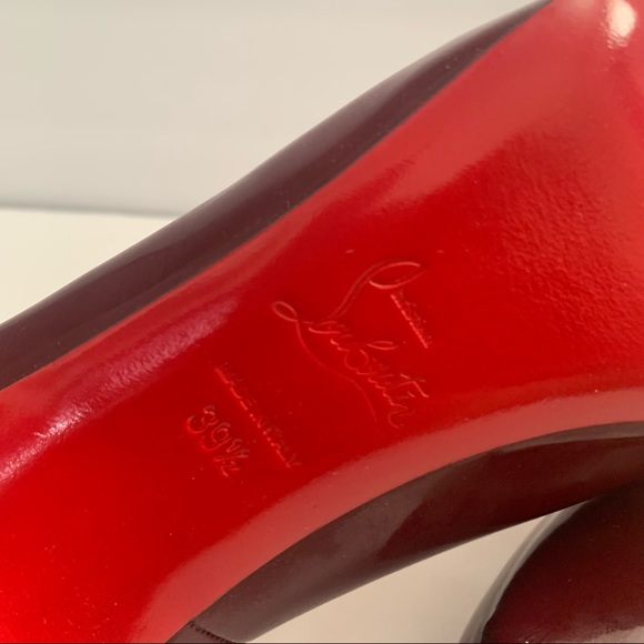 Christian Louboutin Rolando 120 Platform Pump Patent Leather Red Heels 39.5 9 7 - Picture 9 of 12